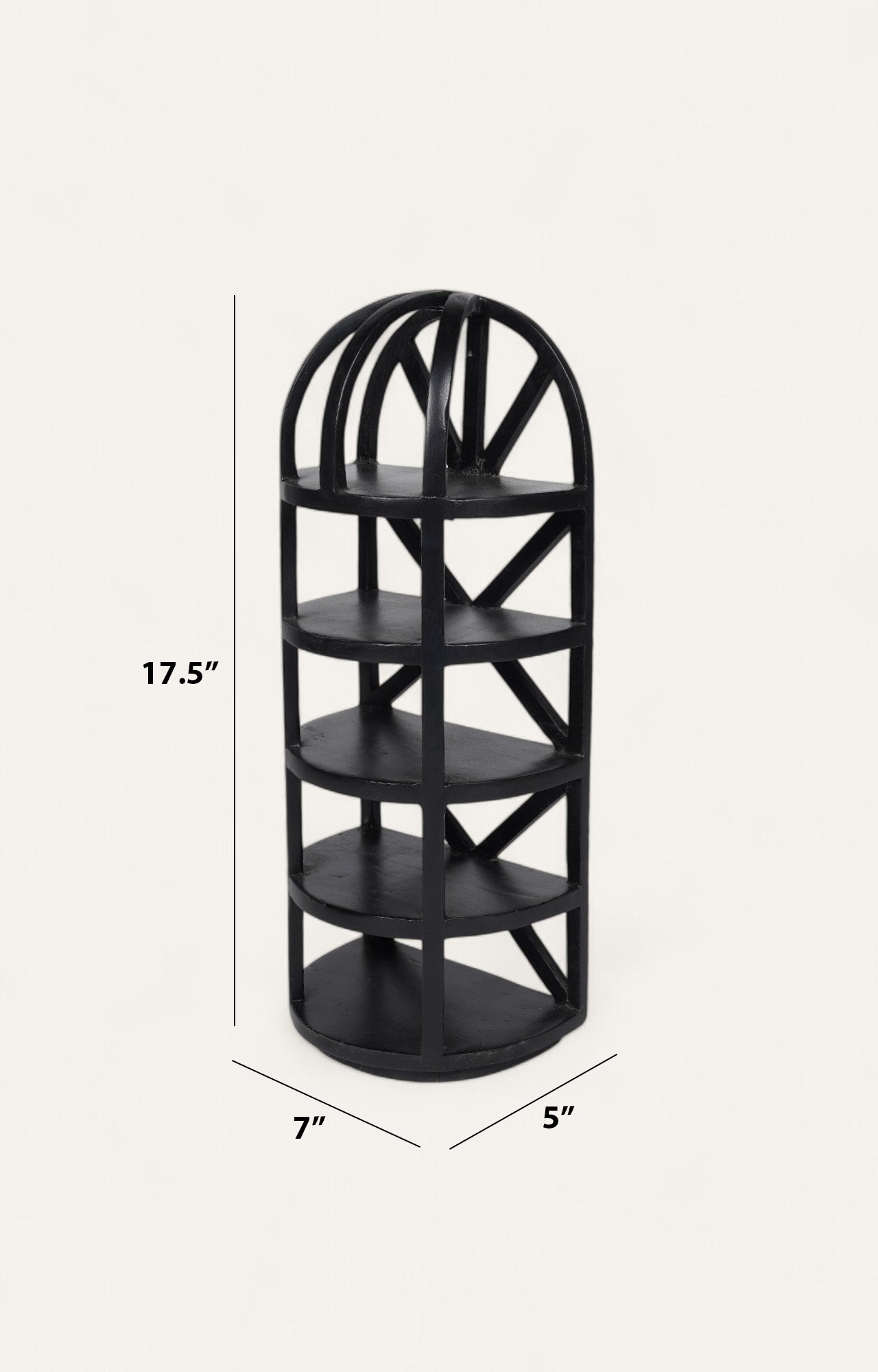 Arched Mini Book Tower in Black