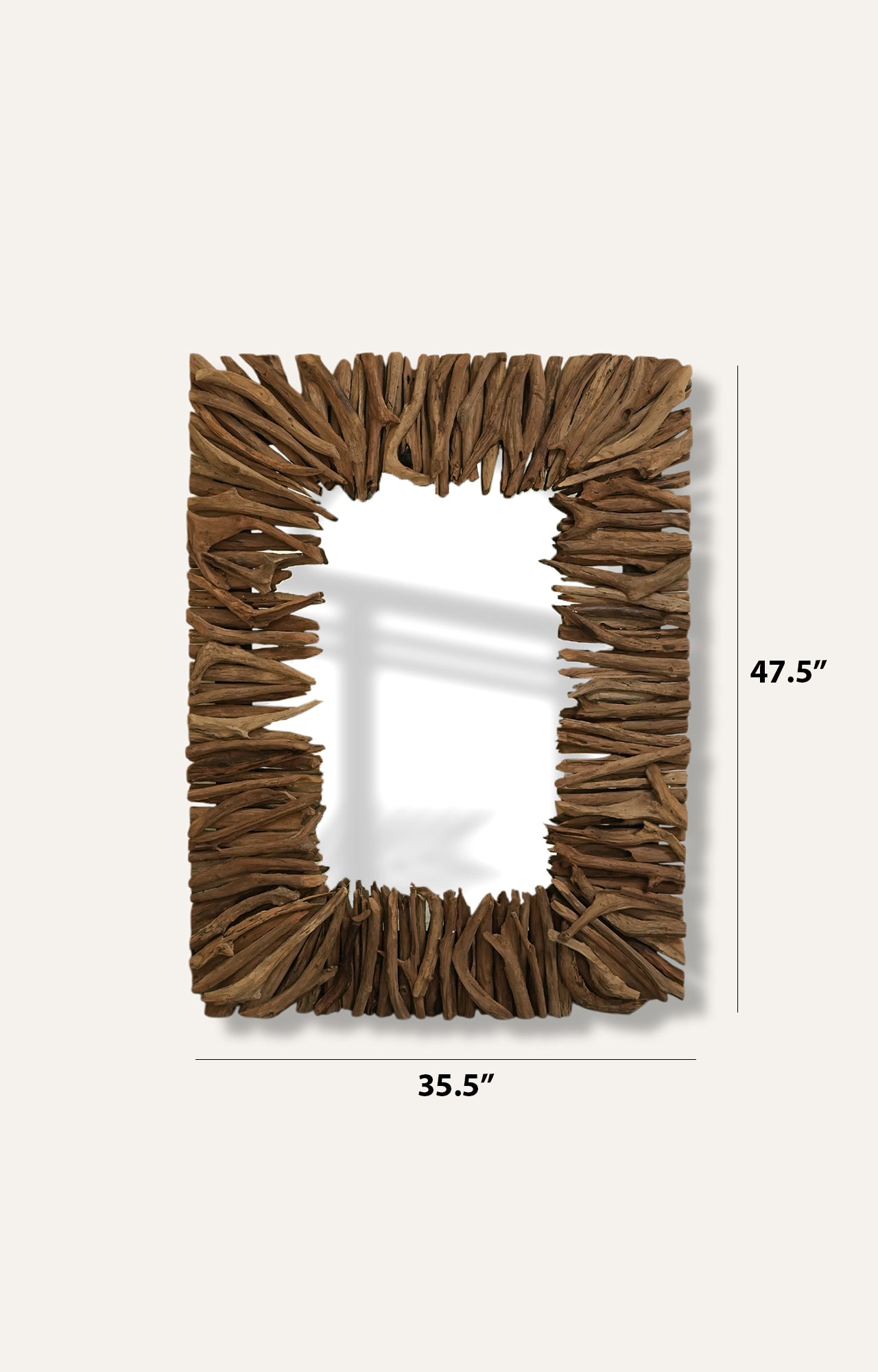 Reclaiming Sustainability: Rustic Teak Wood Mirror