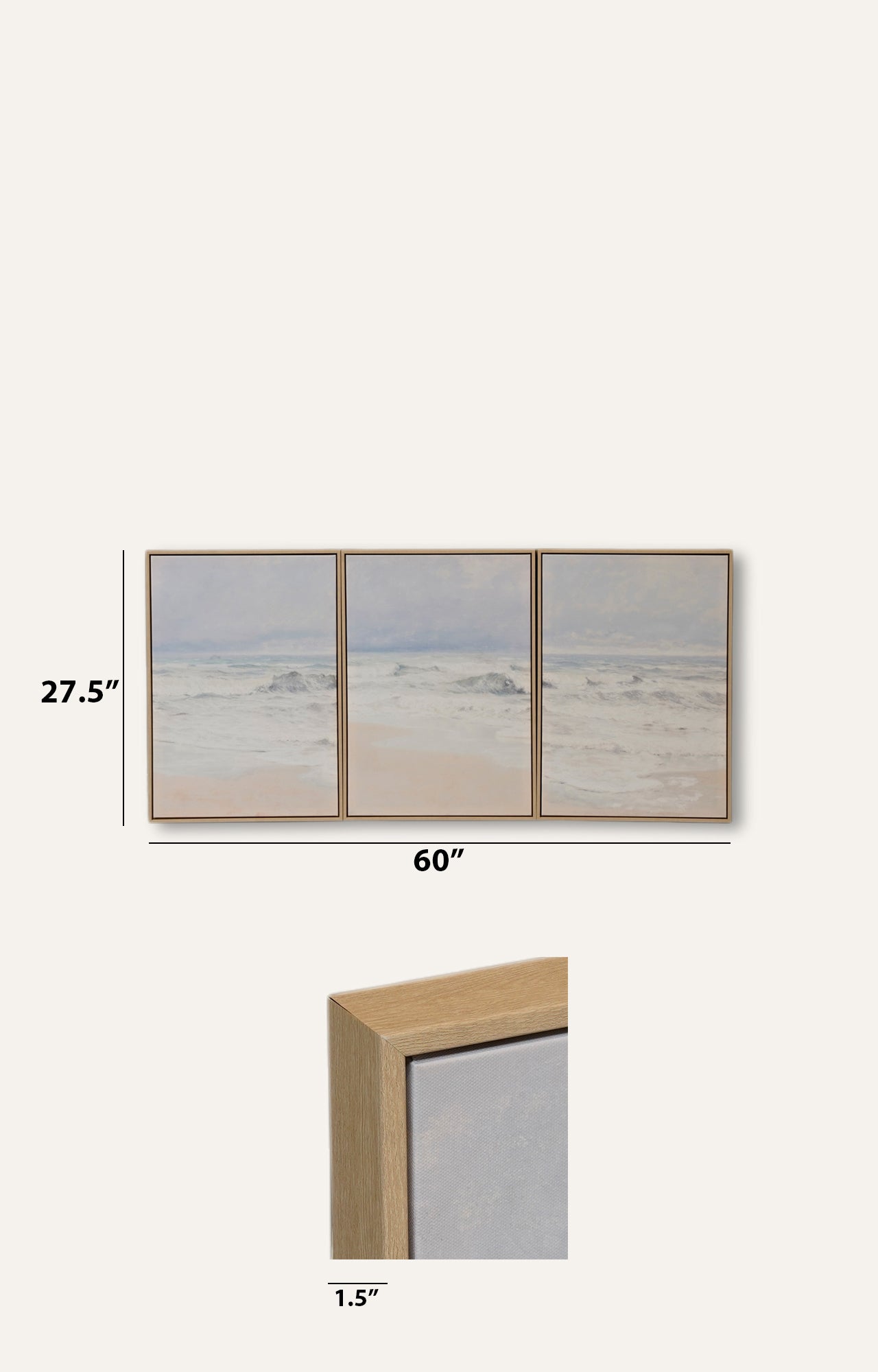 Heaven Beach Canvas Print Wall Art Set of 3