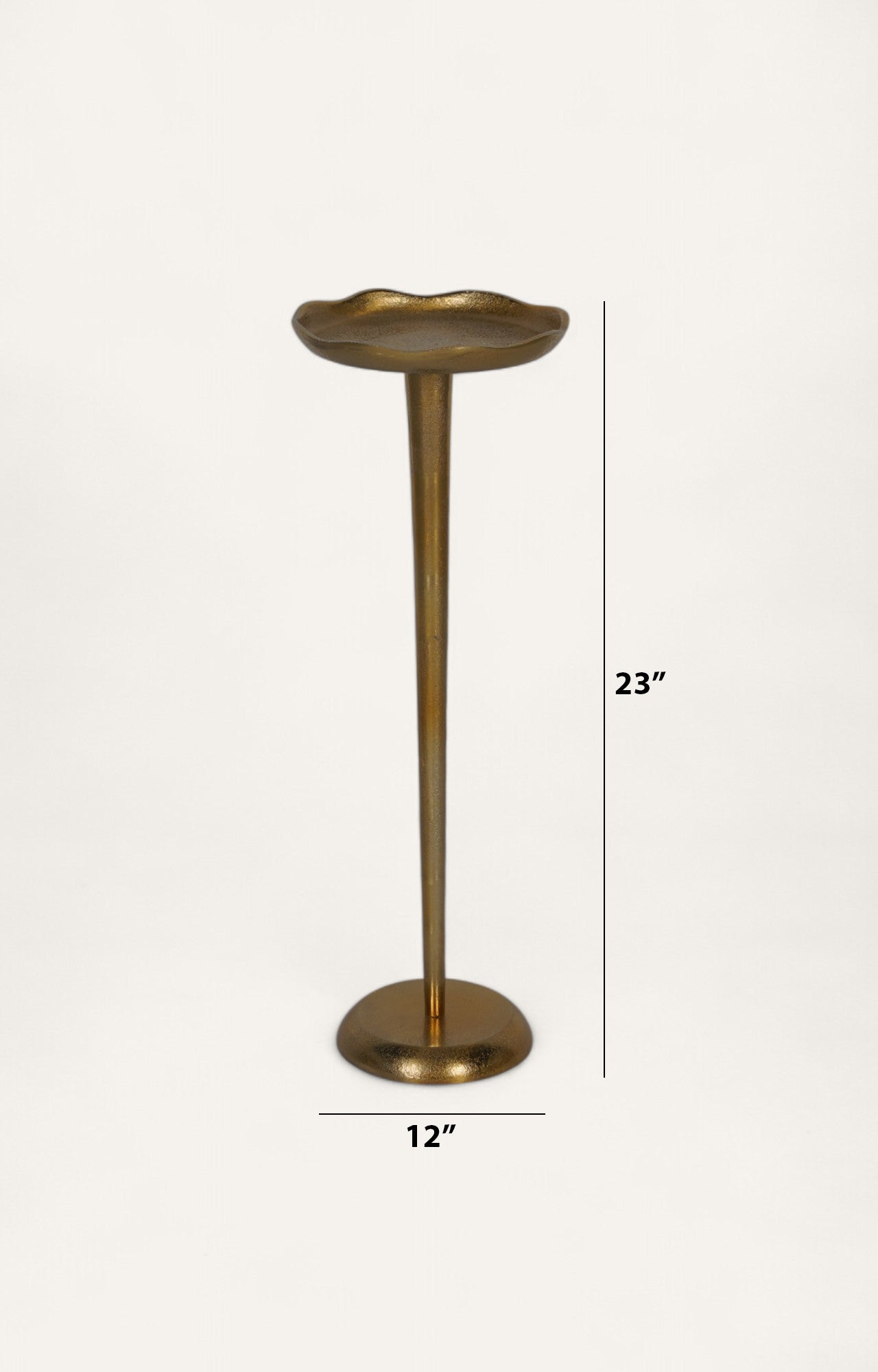 Tall Tray Accent Peg Table in Burnished Gold