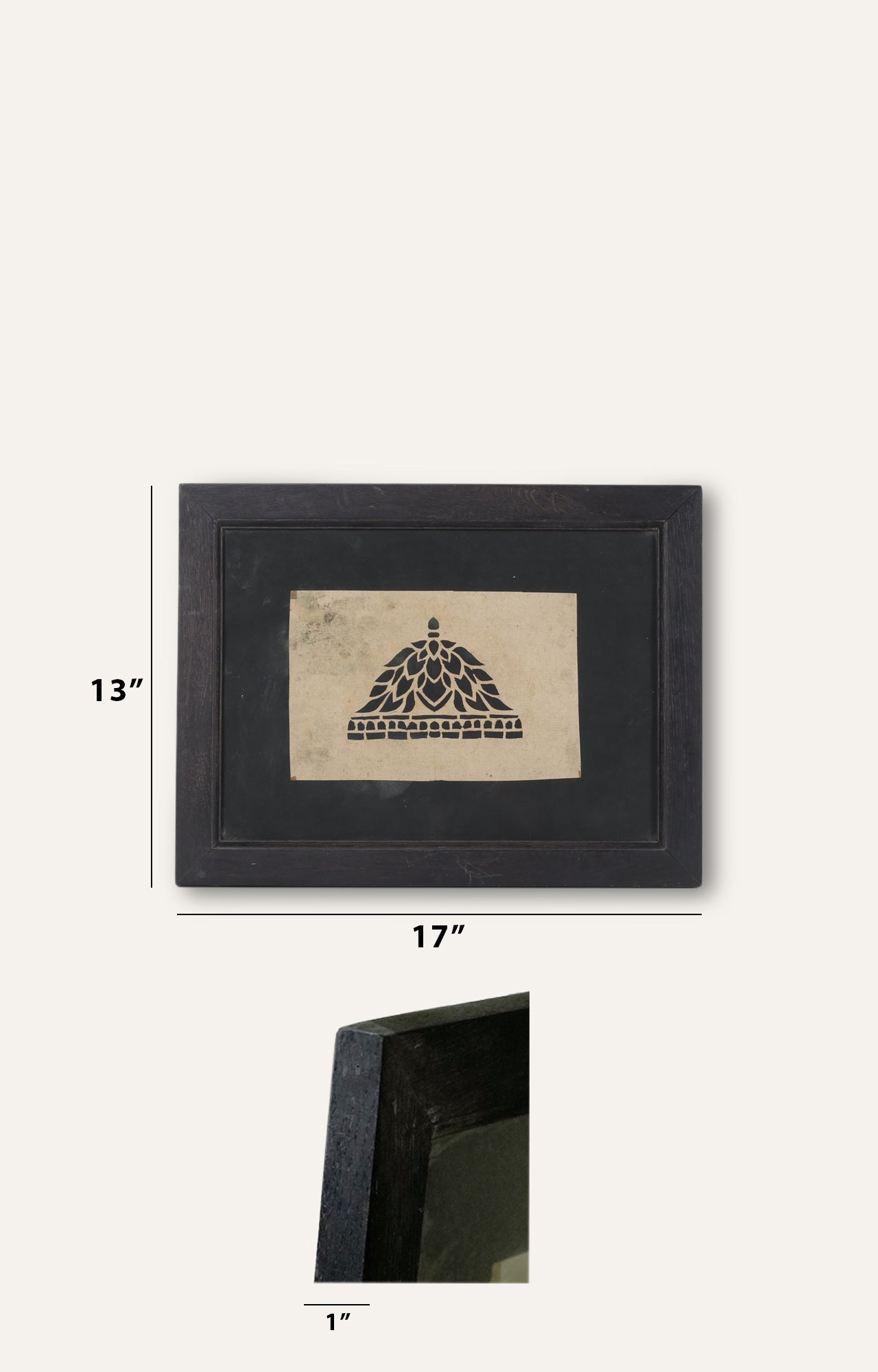 Floral Motif Stencil Art (Framed)