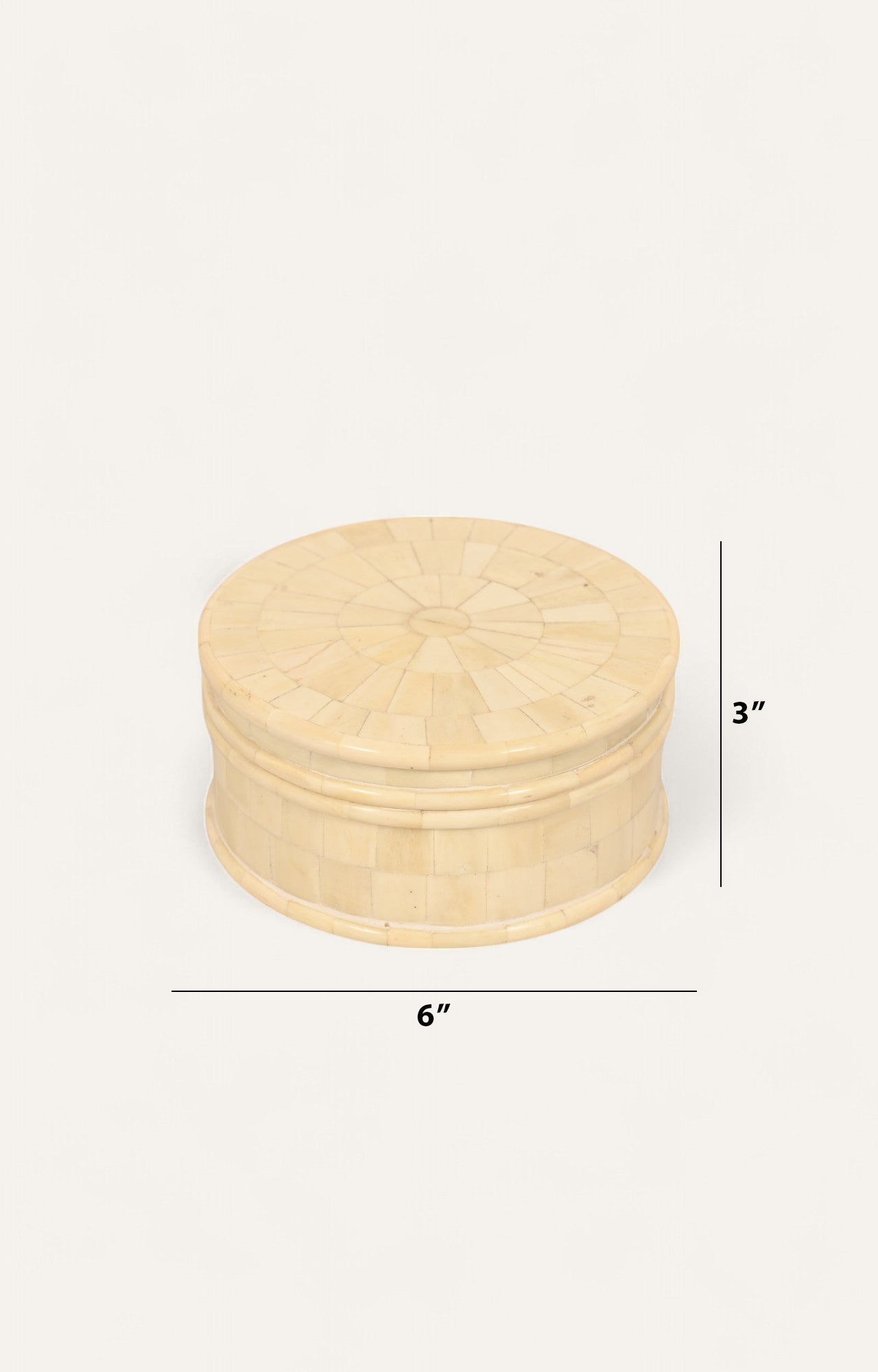 Bone inlaid wooden box