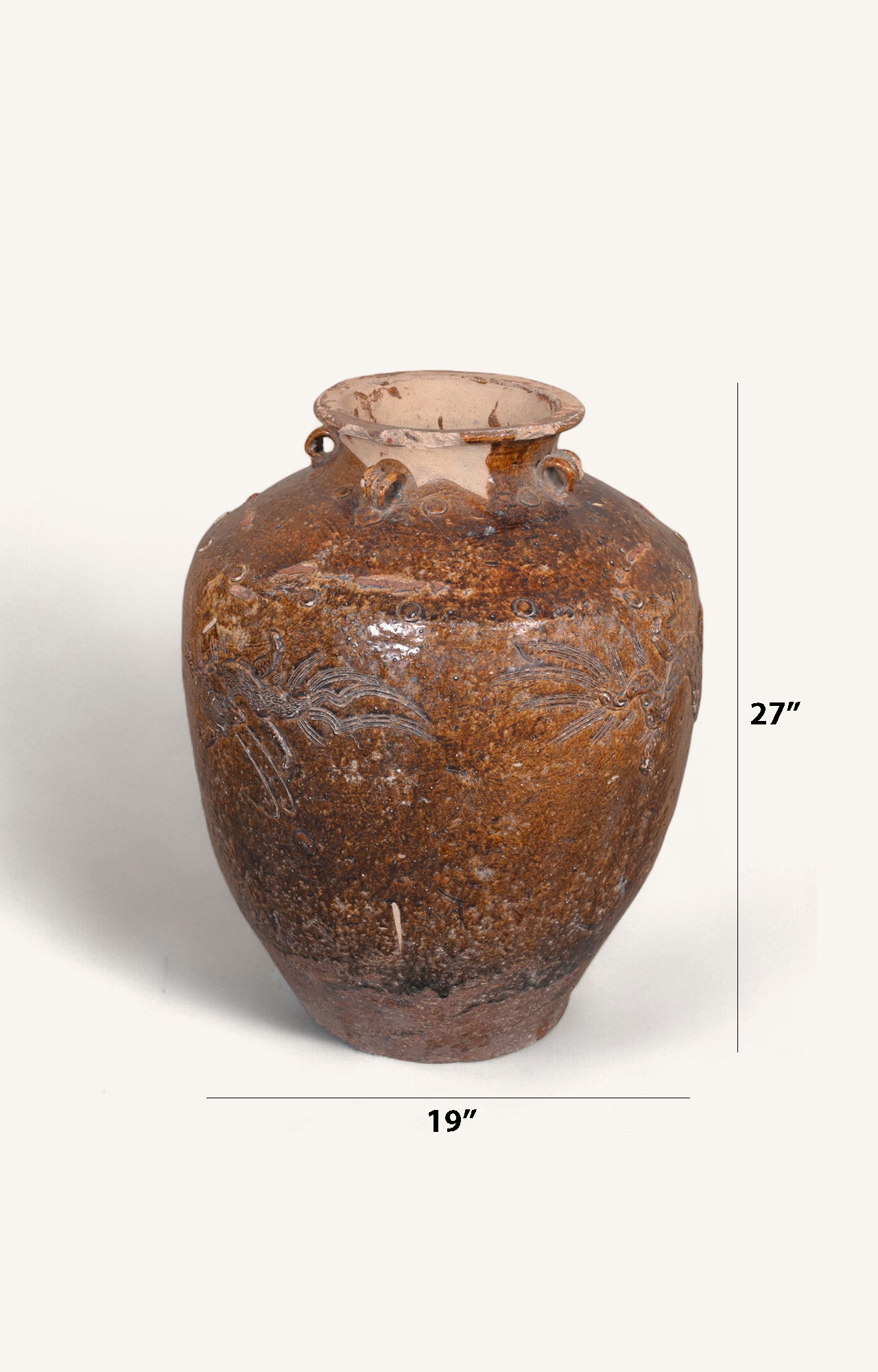 Dragon Clay Pot from Silk Road Era