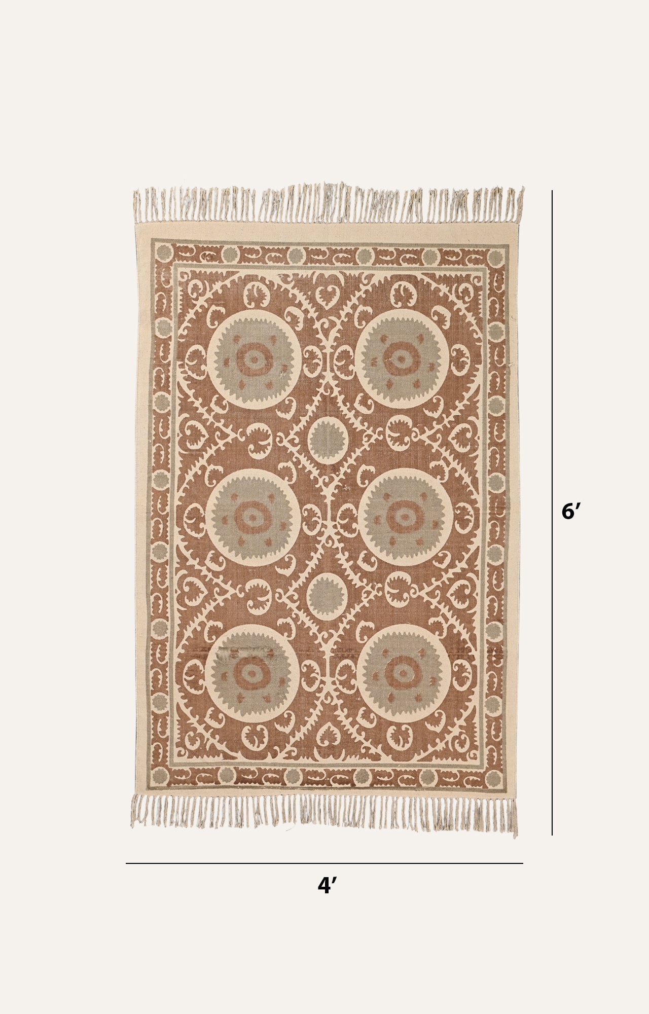 Caramel Suzani Cotton Rug