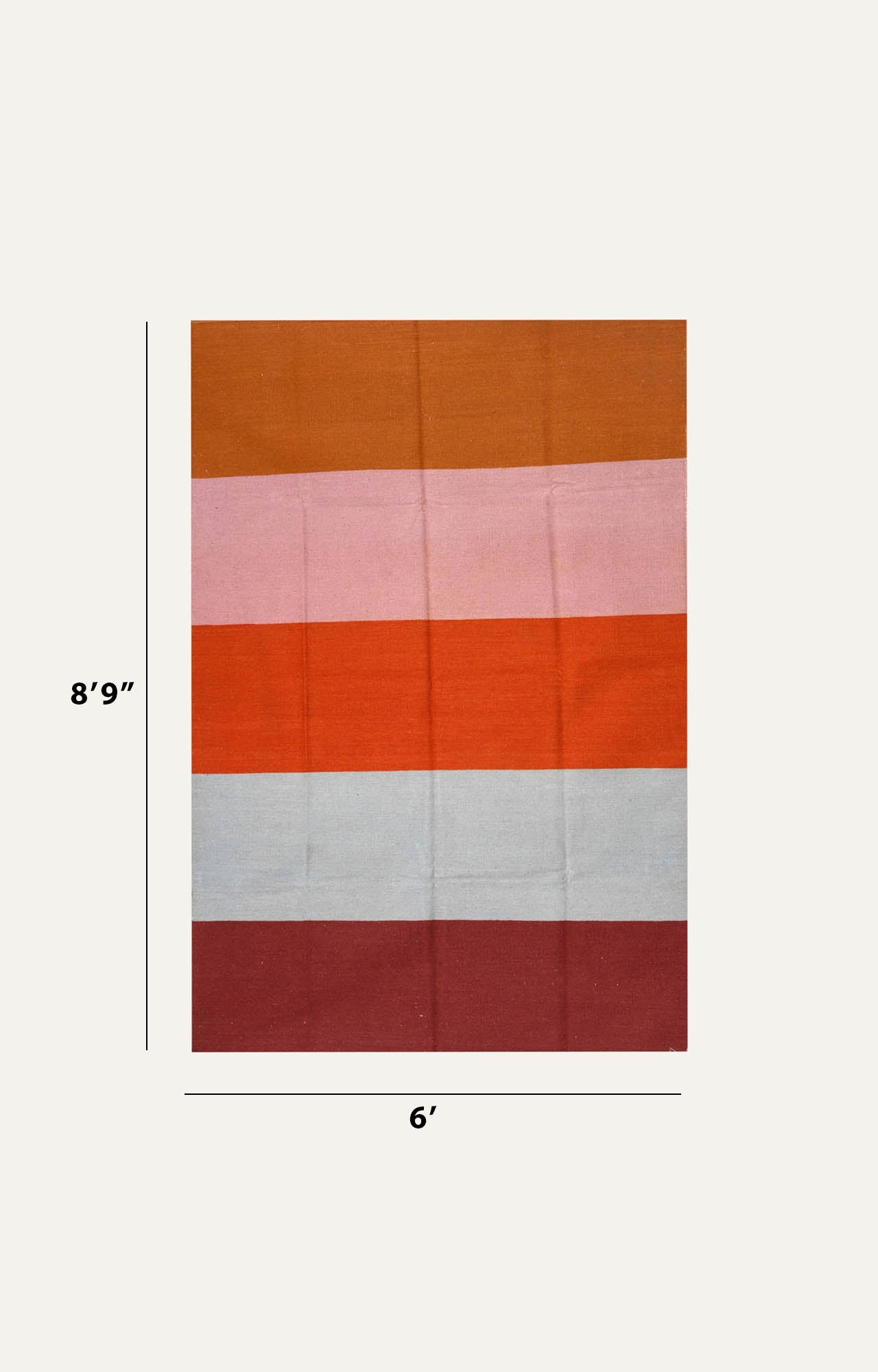 Hand Knotted Striped woolen kilim Rug