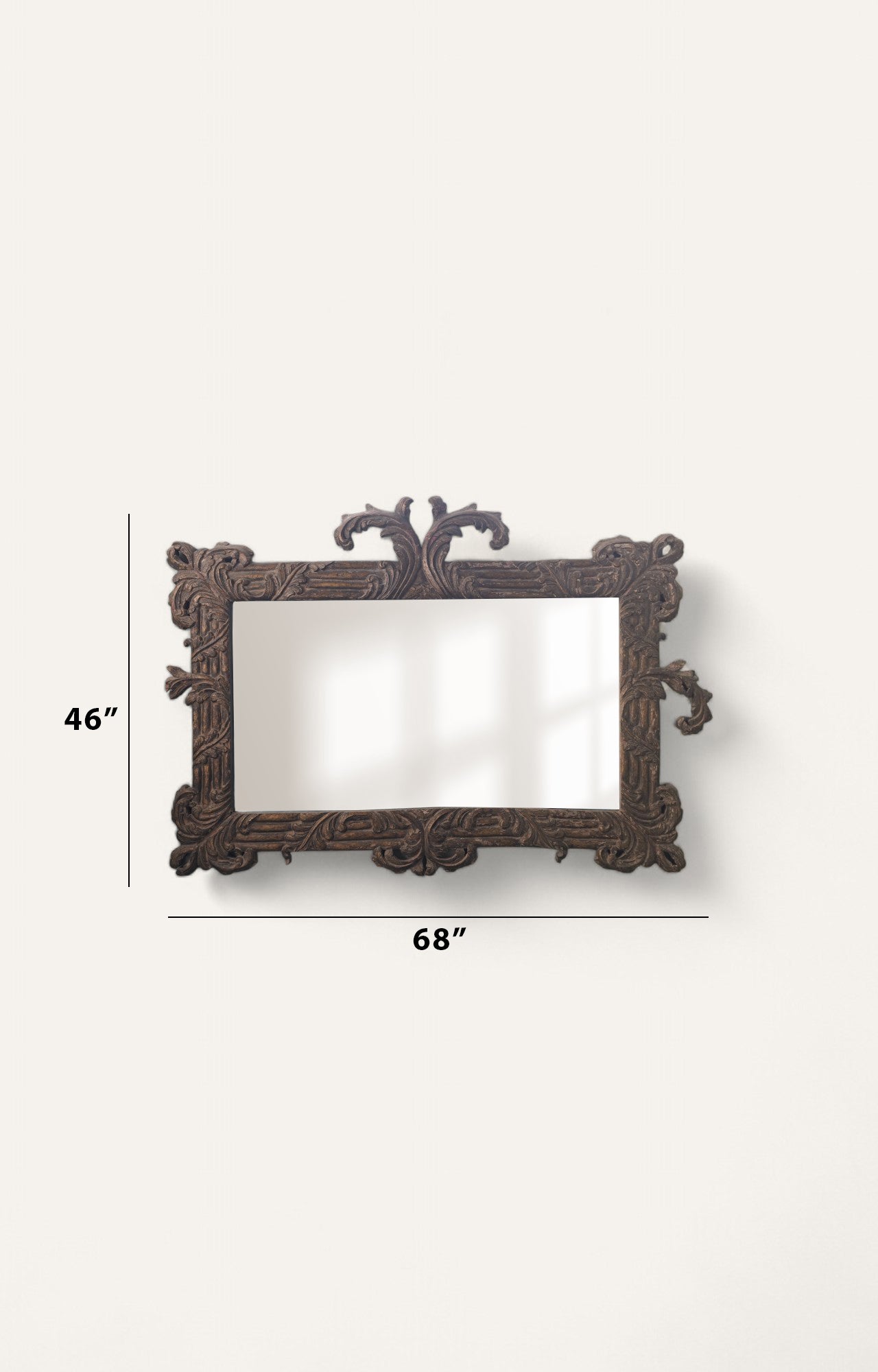 Ethereal grace carved mirror
