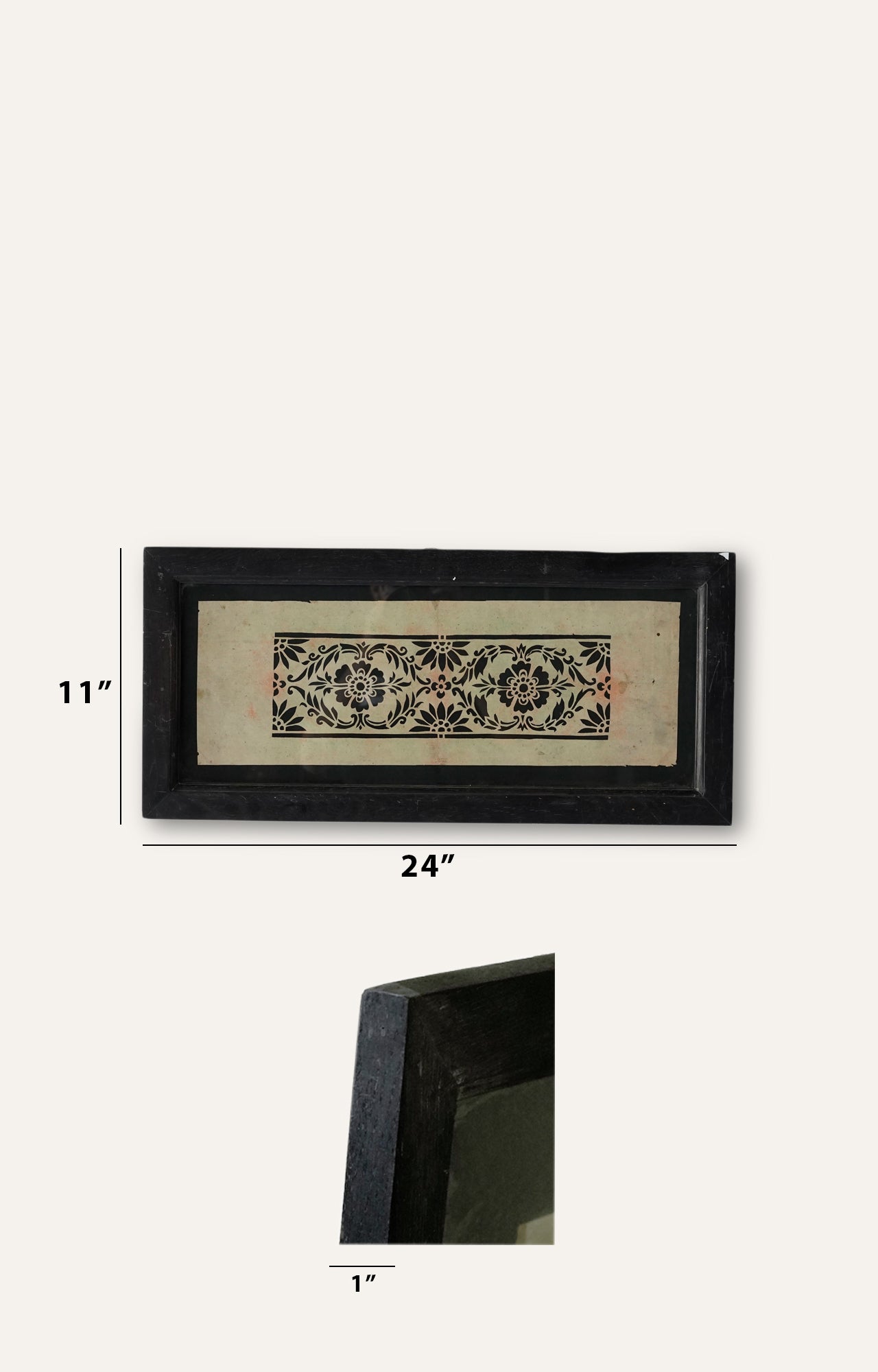 Handmade paper stencil (Framed)