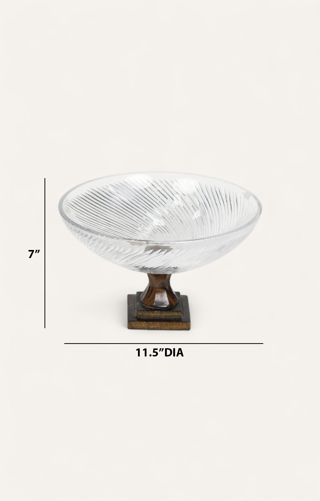 Glass & Jasper Footed Bowl