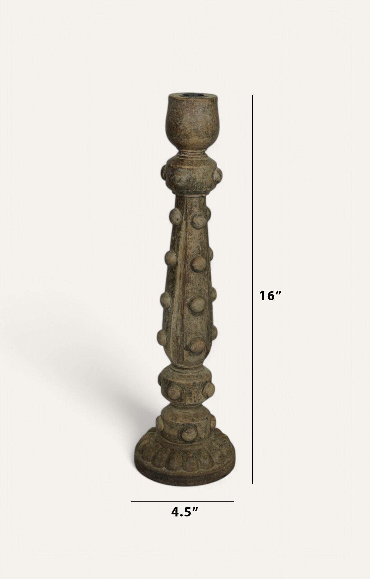 Moonlit Wooden Vintage Candle Stand