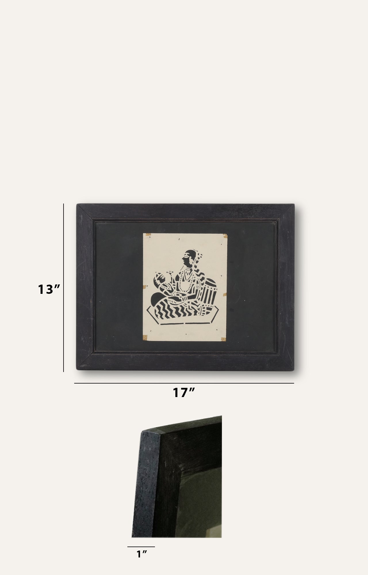 Maternal Love Stencil Art (Framed)