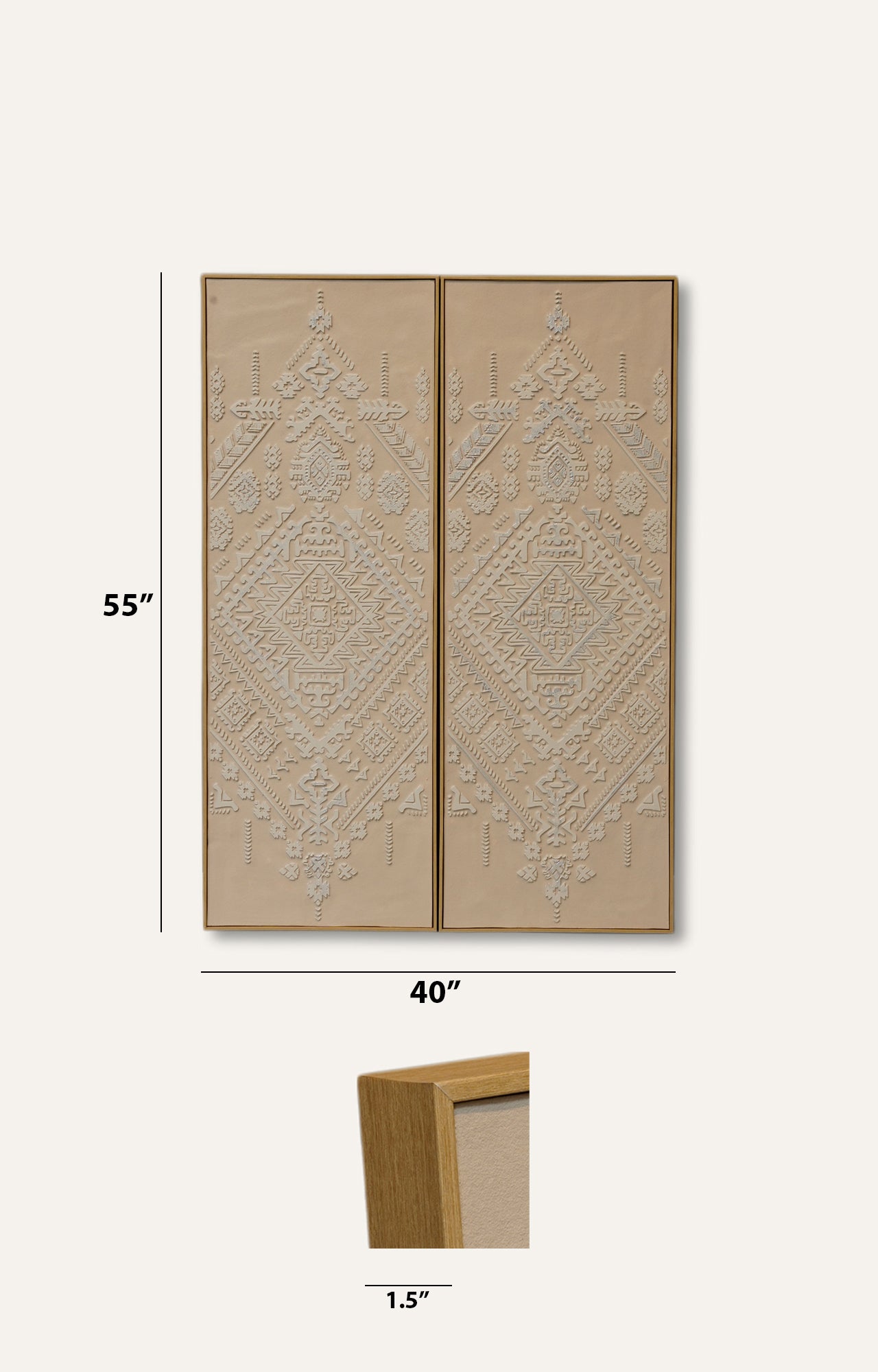 Worli 3D Art Relief Set of 2