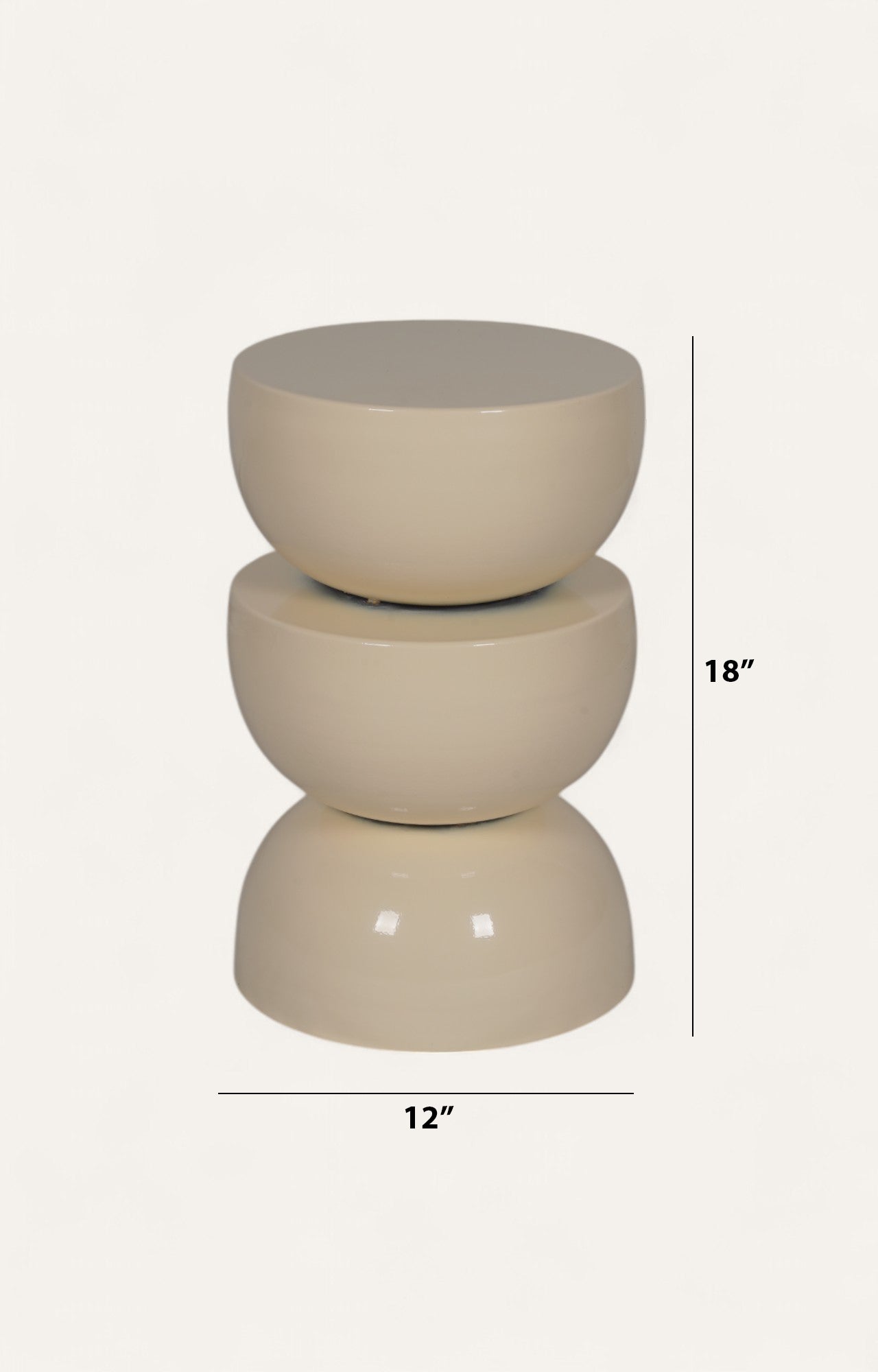 Supple Grace: Sculptural Tiered Side Table