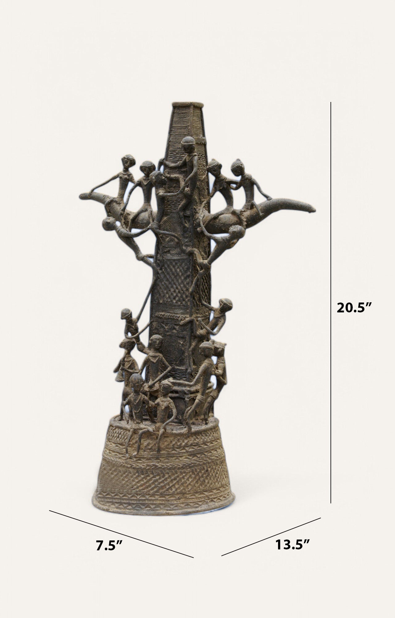 Unity Tree Dhokra Tribal Brass Sculpture Table Décor