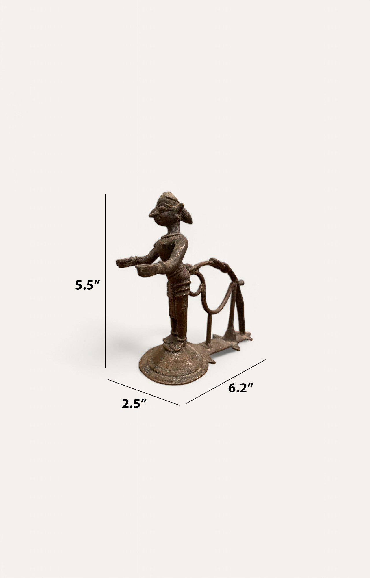 Hindu Goddess Vintage Brass Sculpture