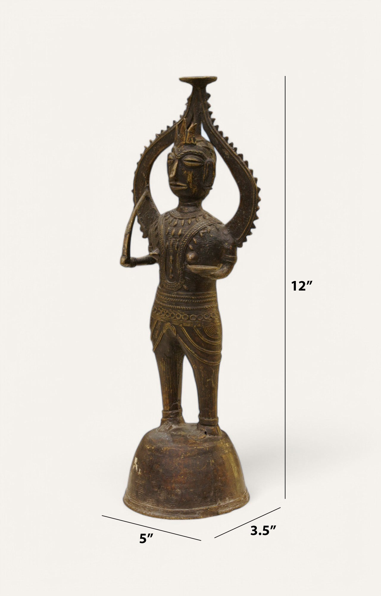 Brass Sentinel of Heritage Antique Home Décor Accent