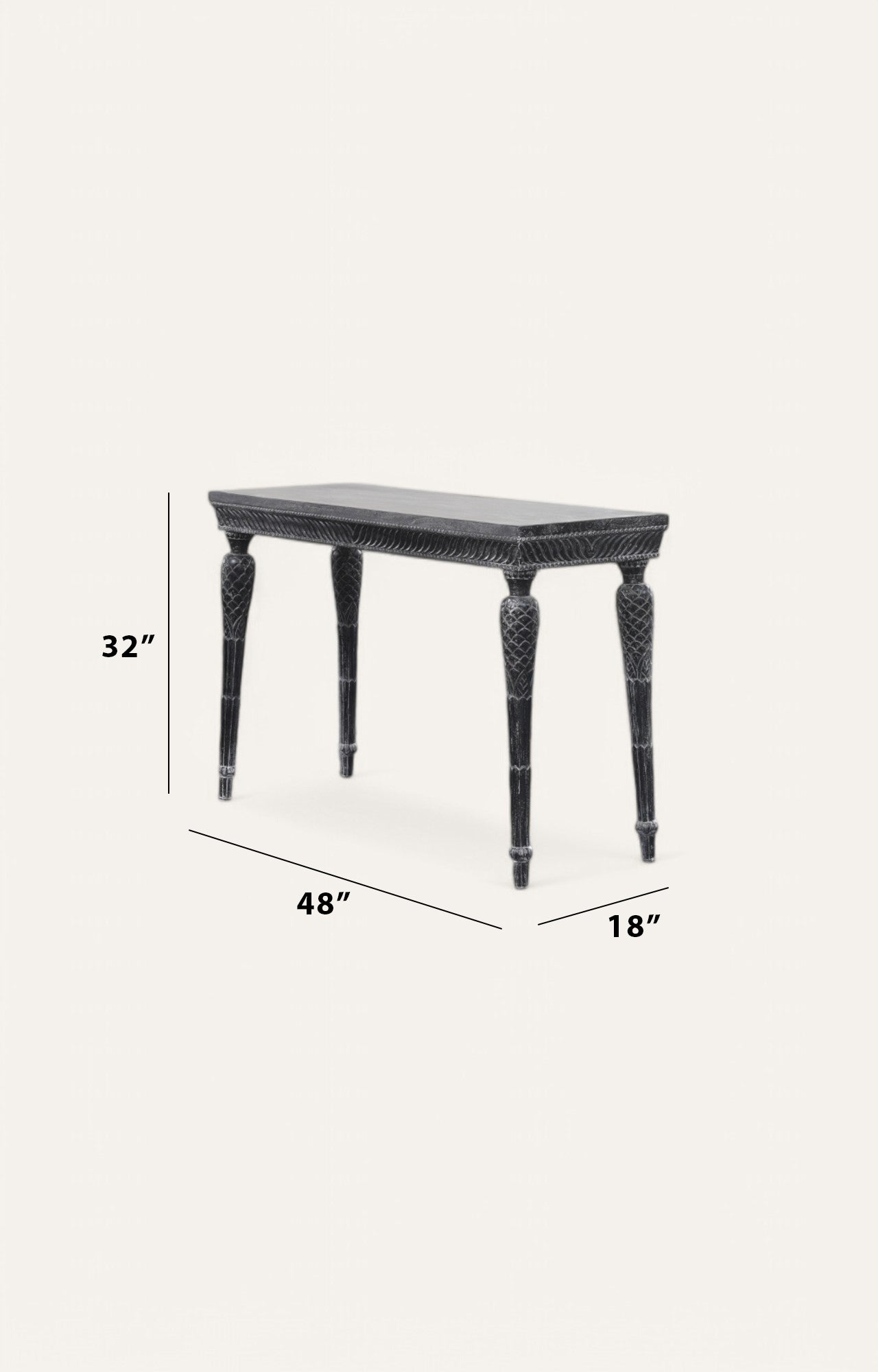 Black Finish Wooden Console