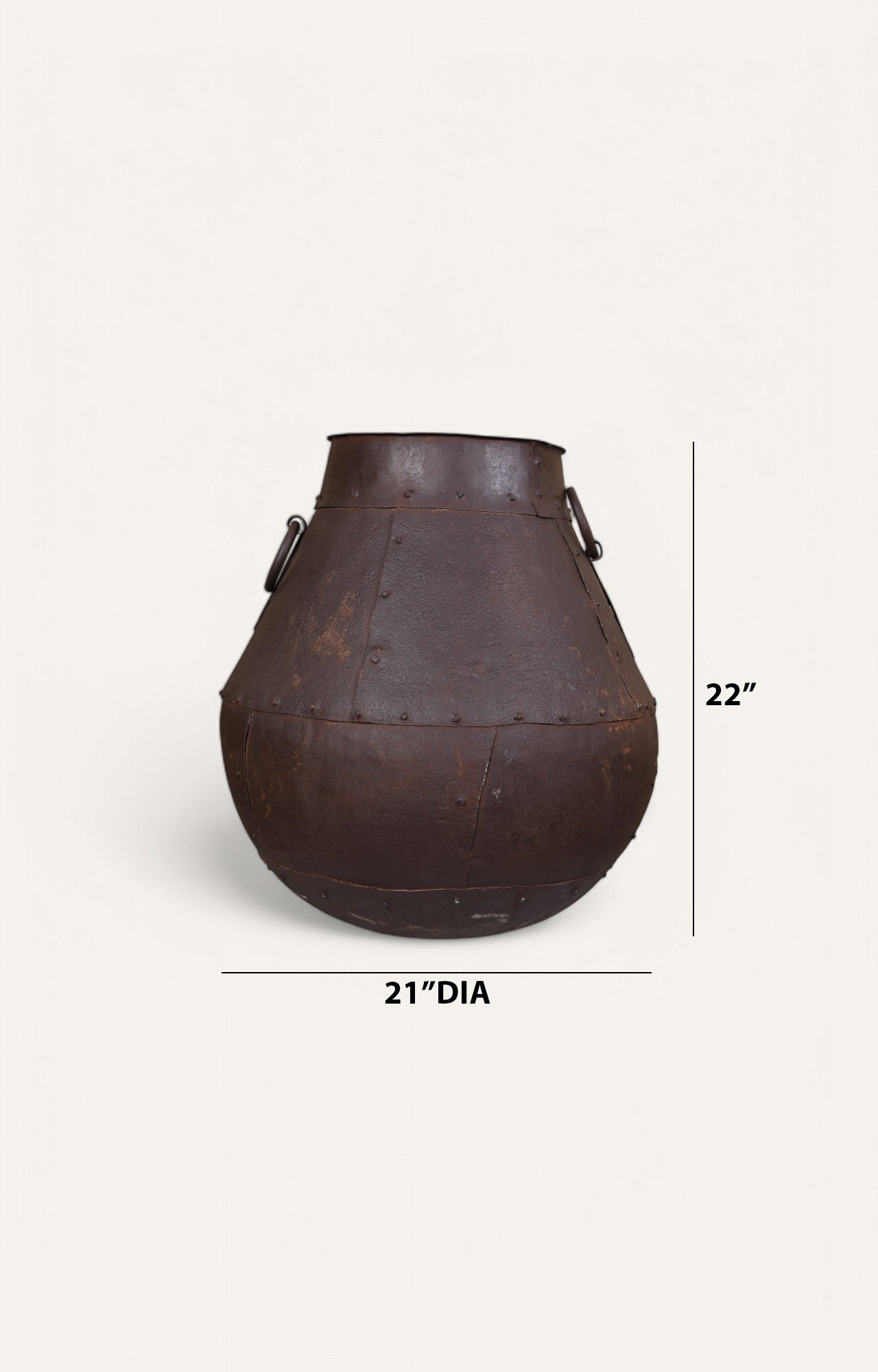 Vintage Riveted Metal pot