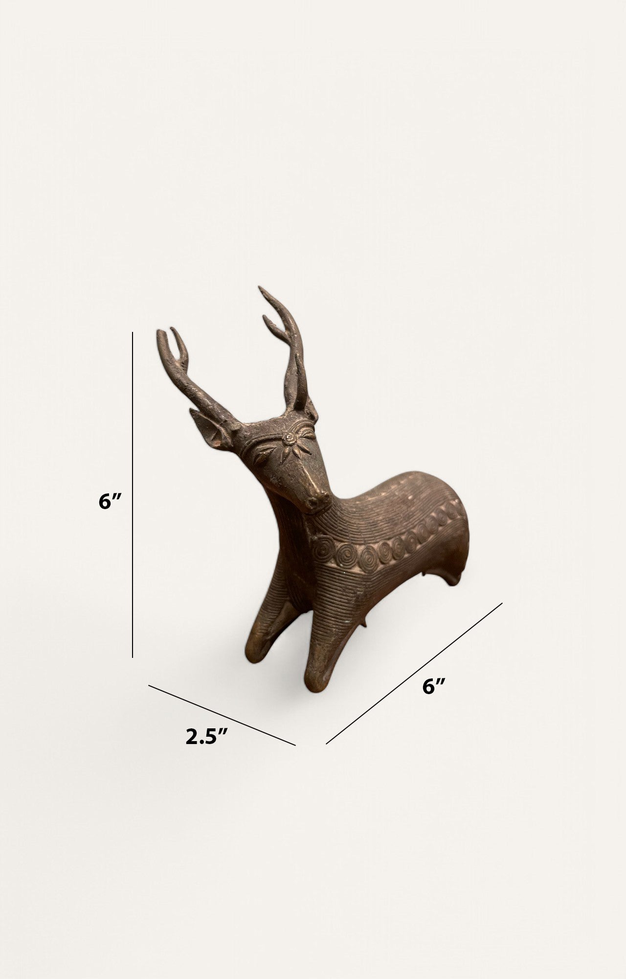 Gazelle Brass Vintage Figurine