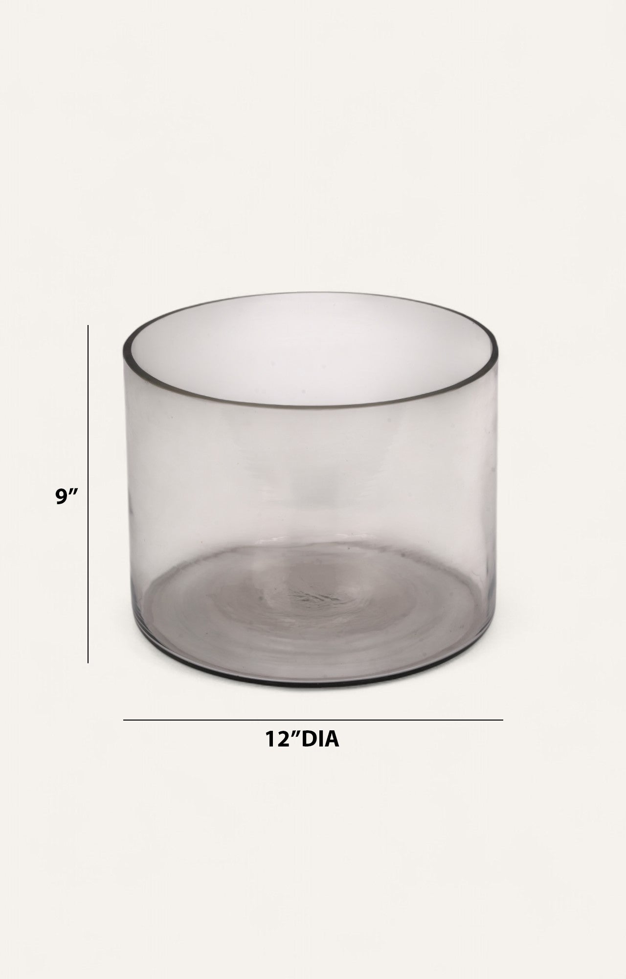 Minimalist Handblown Glass Cylinder Candle Stand