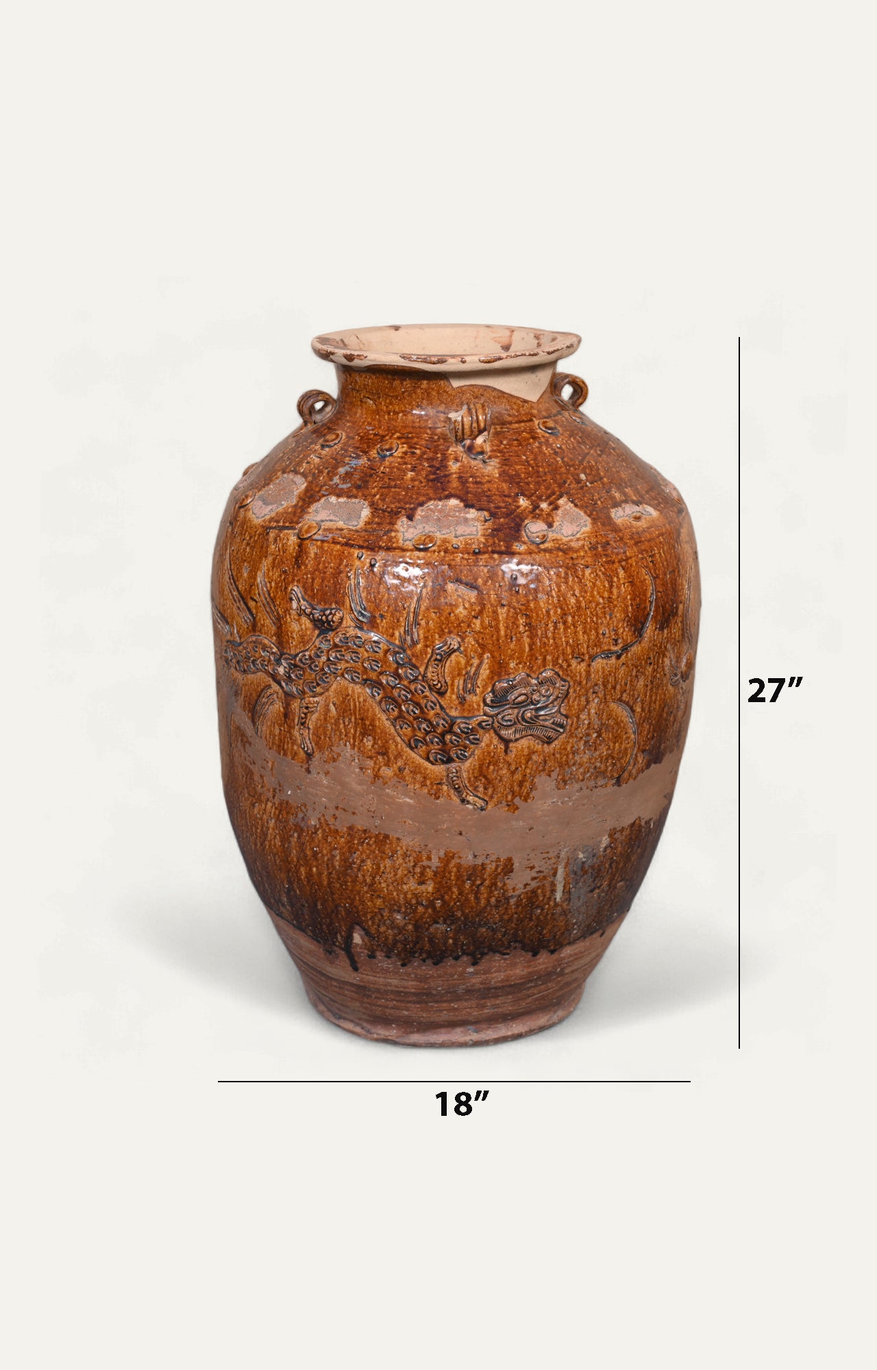 Stoneware Dragon Pot