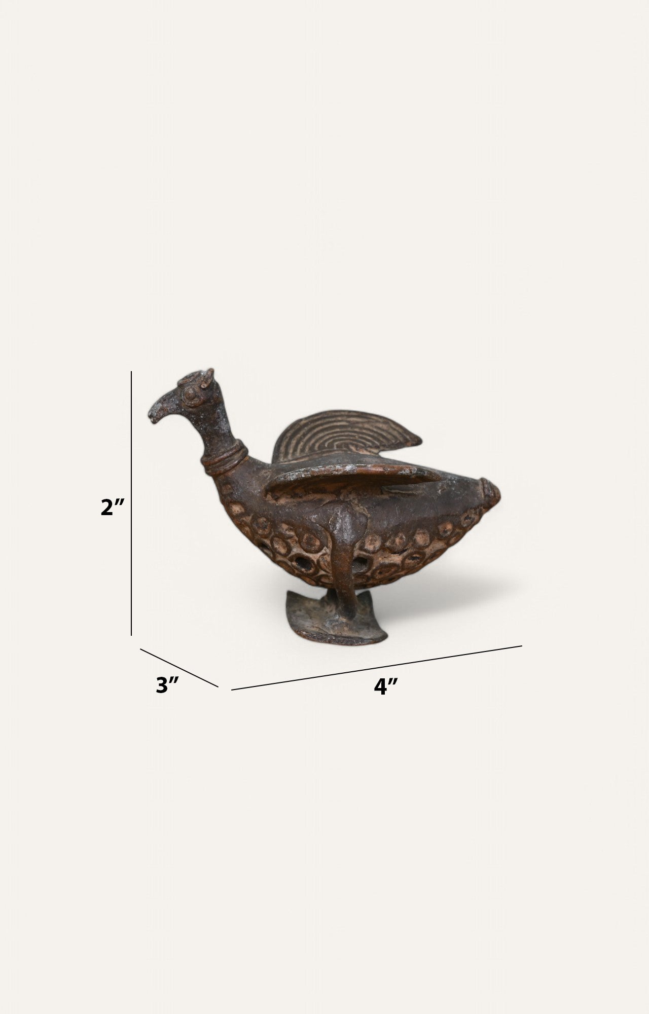 Bird Vintage Brass Figurine