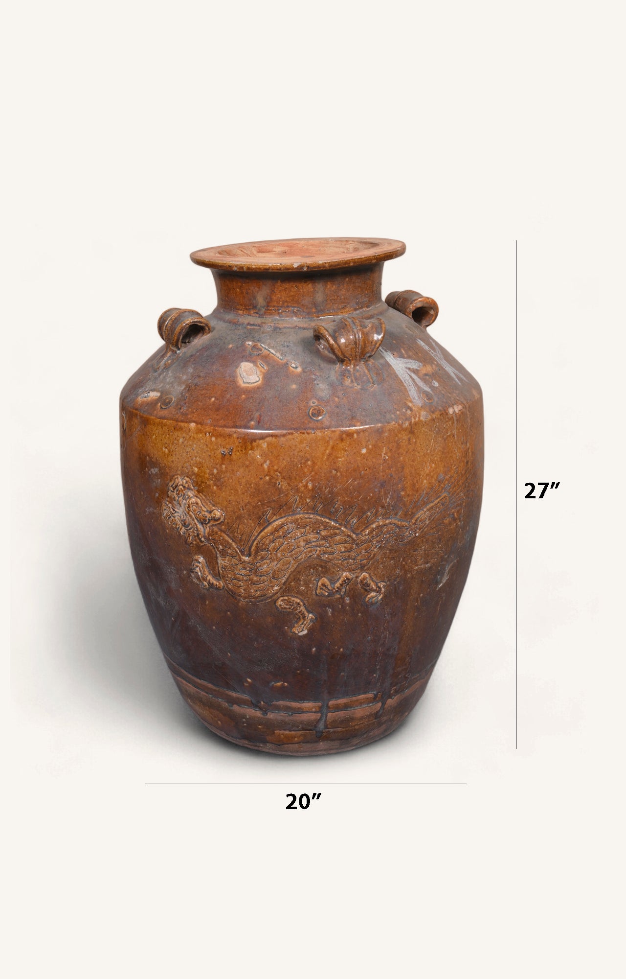 Silk Road Dragon Clay Pot