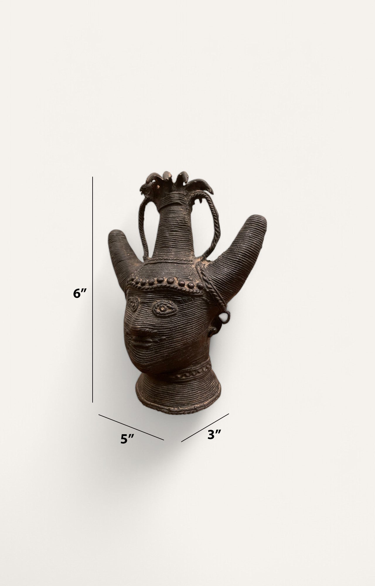 Head of Tribe Dhokra Brass Sculpture