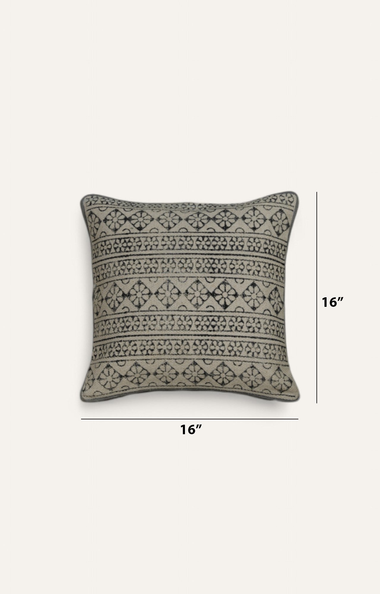 Indian Black ad White Printed Cushion