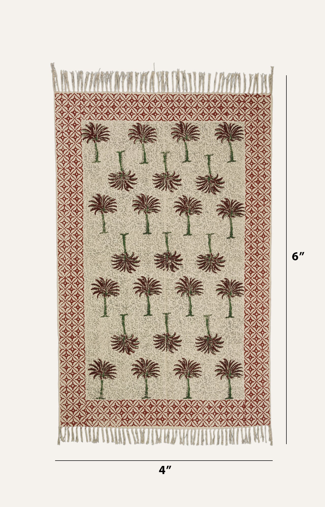 Natures Block Print Cotton Throw