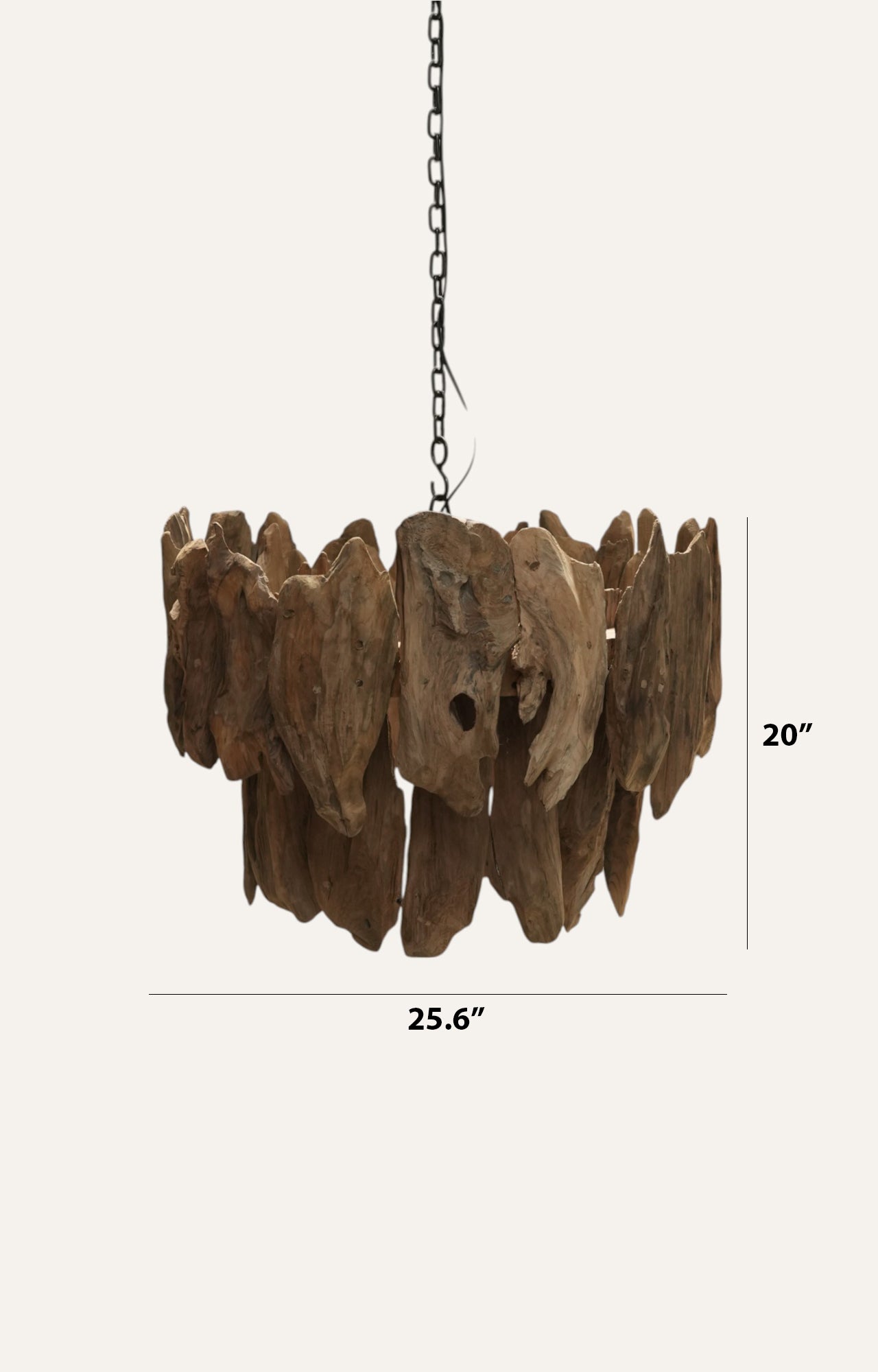 Teak Driftwood Chandelier Lamp