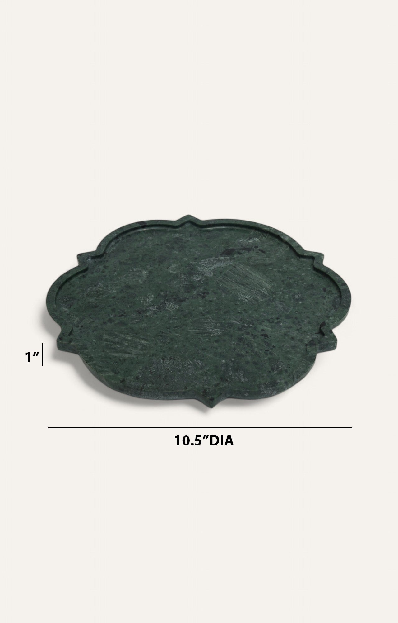 Verdure Green Marble Platter Set (Set of 3)
