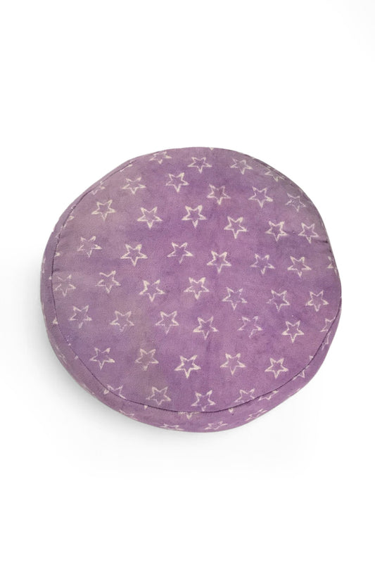Purple Printed pouf